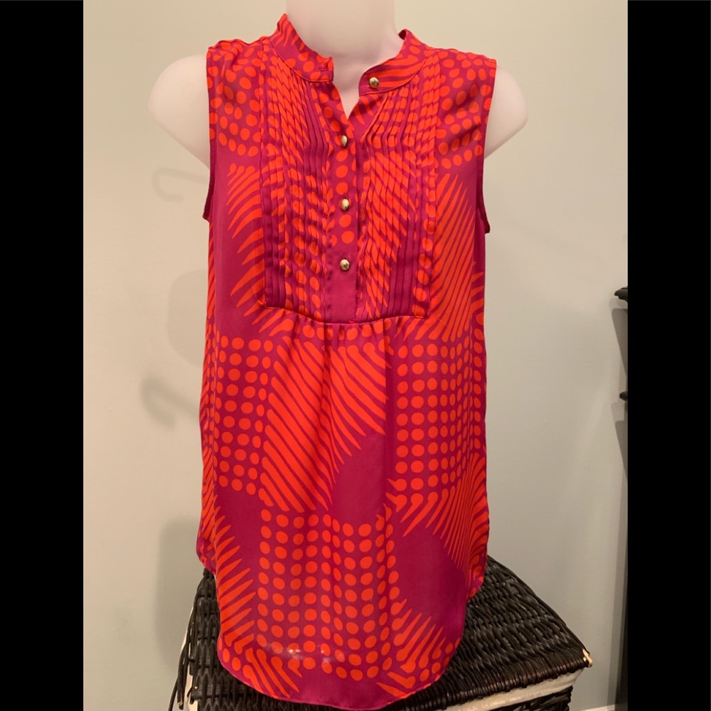 Banana Republic Fun Printed Flowy Tan